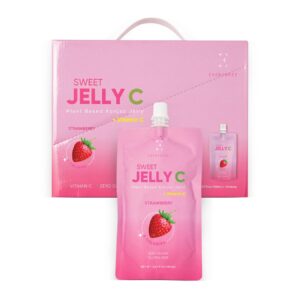 EVERYDAZE Sweet Jelly C Konjac Jelly  Vegan, Gluten Free, Sugar Free, Low Calorie  Healthy Drinkable Fruit Snack  10 Pack Box Food Drink Pouch (Strawberry)  120 packs will be sent in full cases