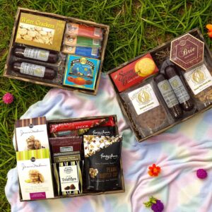 Gift Basket Village Signature Sampler Tray - Build Your Own Gift Basket with Healthy Snacks & Gourmet Delights, Perfect Birthday Gifts for Women & Men, Ideal for Housewarmings & Holidays
